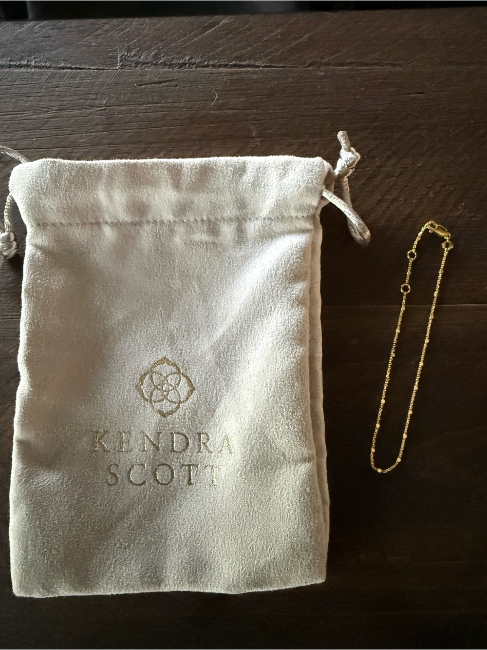 Kendra Scott Single Satellite Chain Bracelet- gold vermeil